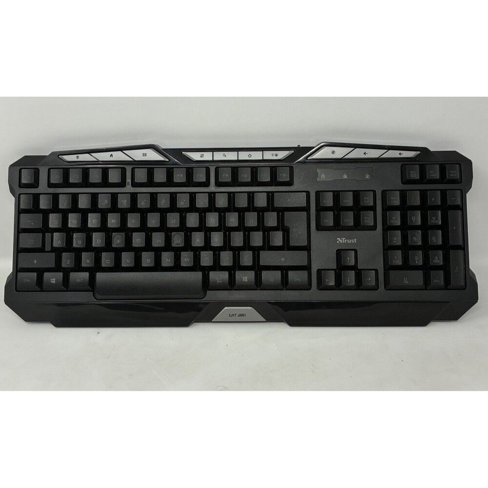 Trust GXT 280 - 21458 Backlit Color Wired Gaming Keyboard UK English USB Tested